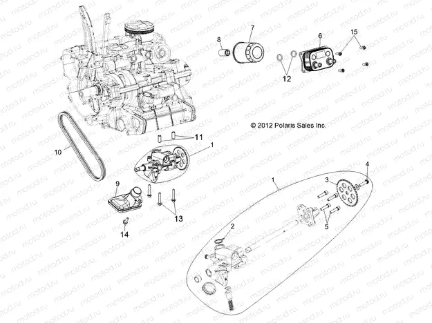 ENGINE | ENGINE, OIL PUMP and OIL COOLER - R13XT87AA/9EAK (49RGROILPUMP13RZRXP4I)