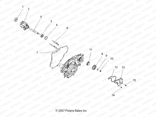 ENGINE | ENGINE, OIL PUMP and WATER PUMP - R09VH76 ALL OPTIONS (49ATVOILPUMP08VISTA)