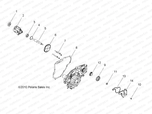 ENGINE | ENGINE, OIL PUMP and WATER PUMP - R12TH76/TH7E/TX7E ALL OPTIONS (49RGROILPUMP11800CREW)