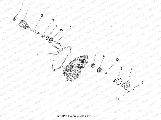 ENGINE | ENGINE, OIL PUMP and WATER PUMP - R13XE76AD/EAI (49RGROILPUMP13RZR)