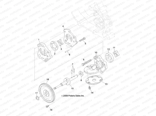 ENGINE | ENGINE, OIL PUMP - R13RH50AG/AH/AM/AR (49RGROILPUMP105004X4)