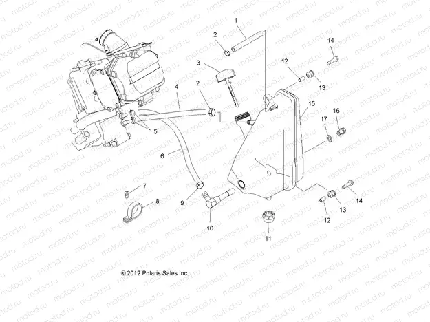 ENGINE | ENGINE, OIL SYSTEM and OIL TANK - A13MB46TH (49ATVOIL13HAWK)