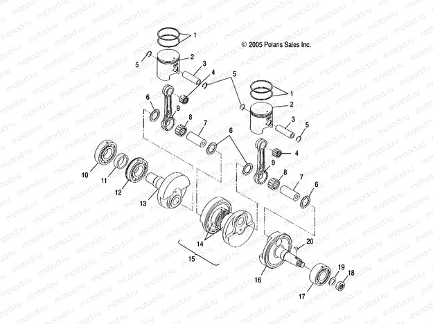 ENGINE | ENGINE, PISTON and CRANKSHAFT - S20CED5BSL/BSU (4997239723C12)