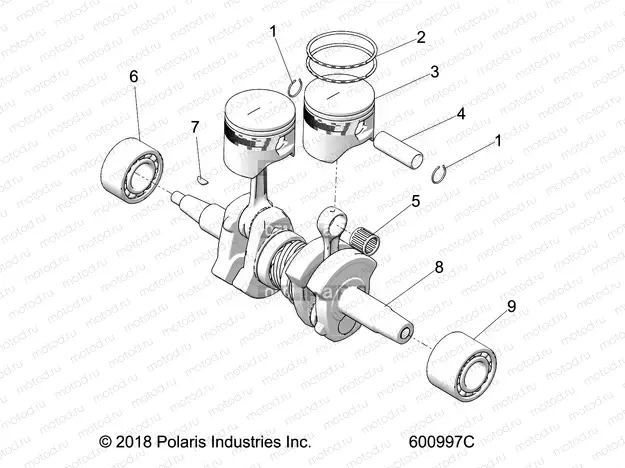 ENGINE | ENGINE, PISTON and CRANKSHAFT - S23FJE8PS/8PE (600997C)