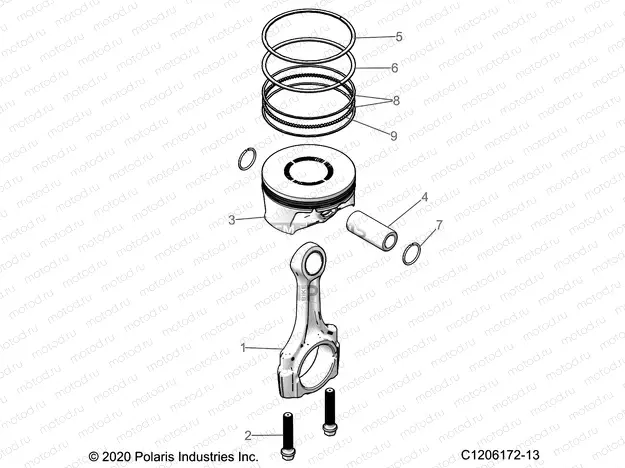 ENGINE | ENGINE, PISTON AND ROD - Z22RME2KAG/BG/K2KAN/BNZ22RME2KAG/BG/K2KAN/BN/V2KAN/BN (C1206172-13)
