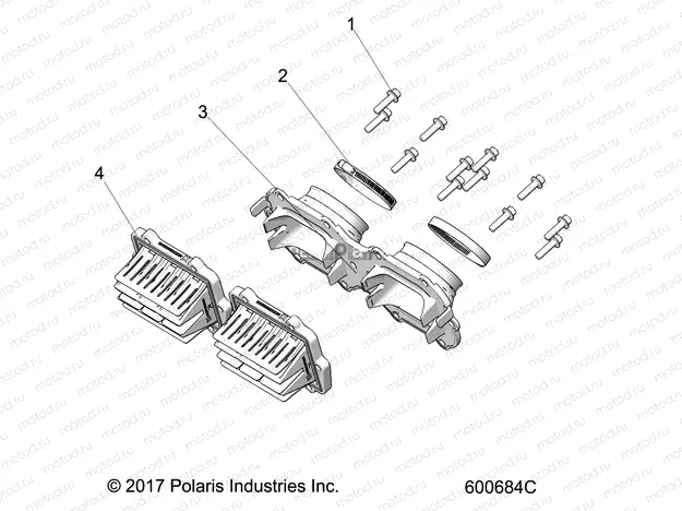ENGINE | ENGINE, REED VALVE and THROTTLE BODY ADAPTOR - S20FJB8/FJE8/FJP8 ALL OPTIONS (600684C)