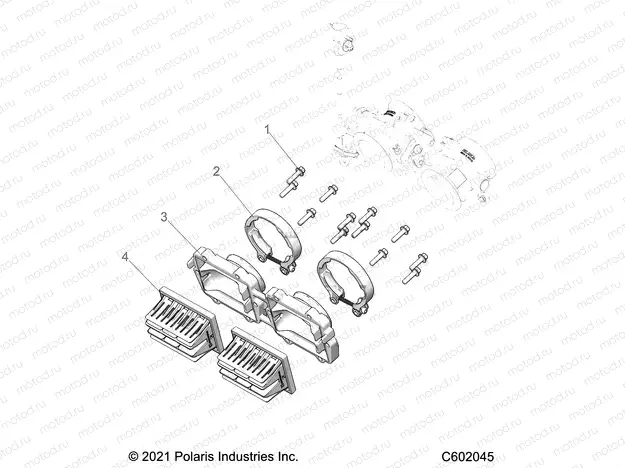 ENGINE | ENGINE, REED VALVE and THROTTLE BODY ADAPTOR - S23TLC8MS/8ME (C602045)