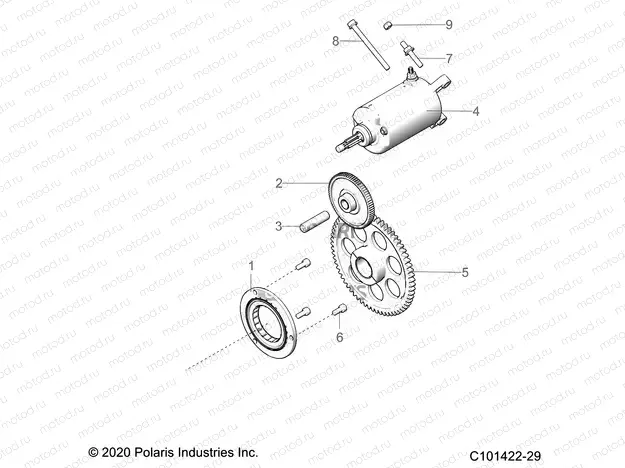 ENGINE | ENGINE, STARTER DRIVE - A22SDA57A5 (C101422-10)