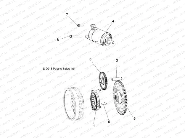 ENGINE | ENGINE, STARTER DRIVE - R16RVA57A1/B1/E57A9/B9 (49RGRSTARTINGMTR14570)