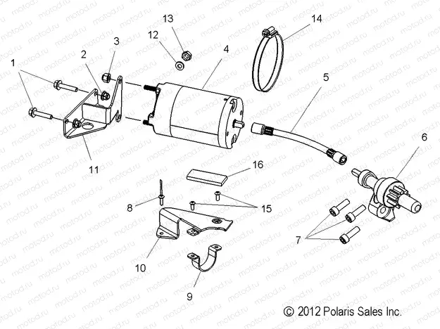 ENGINE | ENGINE, STARTER MOTOR - S20CBA6GSL (49SNOWSTARTER13RUSH)