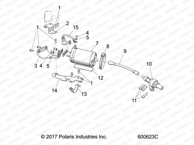 ENGINE | ENGINE, STARTER MOTOR - S23FJE8PS/8PE ELECT. START OPTION (600623C)