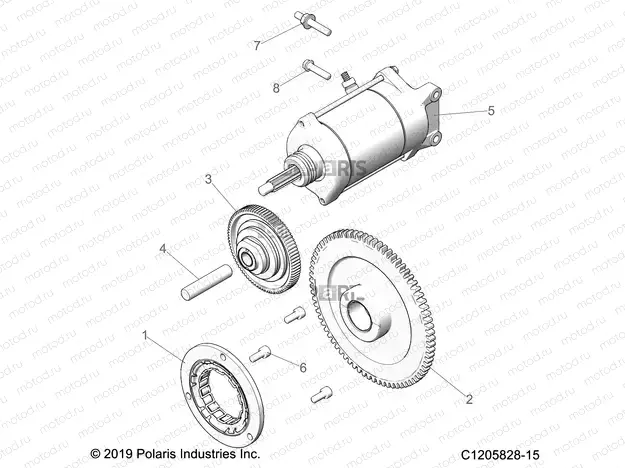 ENGINE | ENGINE, STARTER - Z23R4E92A/92B (C1205828-15)