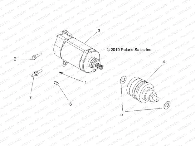 ENGINE | ENGINE, STARTING MOTOR - A15S6A76FA (49ATVSTARTER116X6)