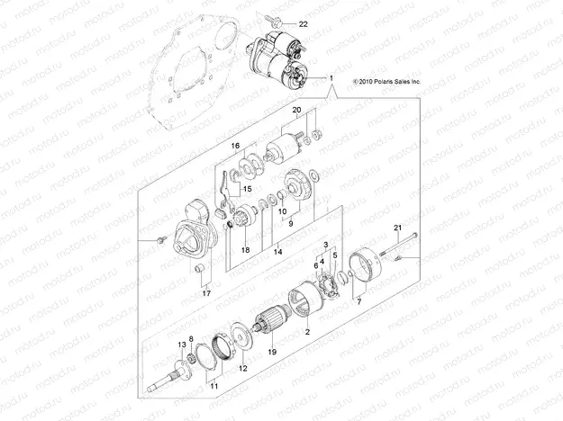 ENGINE | ENGINE, STARTING MOTOR - D131D9JDJ/1L9JDJ/2M9JDJ (49RGRSTARTINGMTR11DCREW)