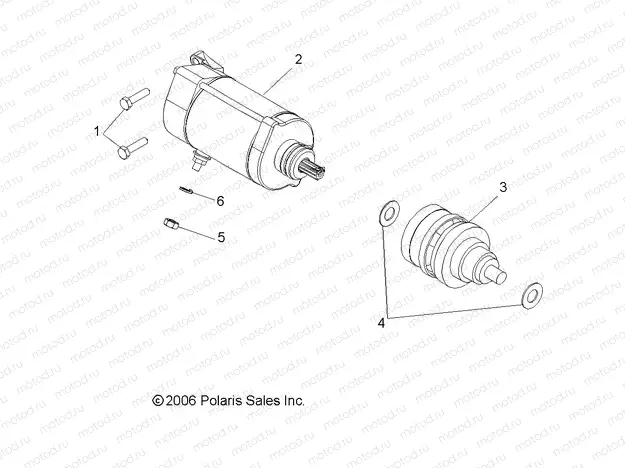 ENGINE | ENGINE, STARTING MOTOR - R08RH68 ALL OPTIONS (49RGRSTARTINGMTR077006X6)