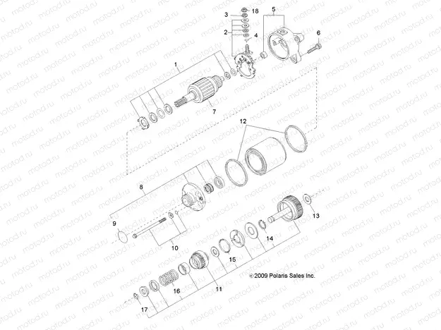ENGINE | ENGINE, STARTING MOTOR - R10RH45AG/AH/AR (49RGRSTARTINGMTR10)