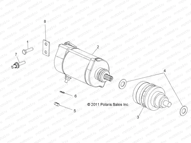 ENGINE | ENGINE, STARTING MOTOR - R13WH76AG/AR/EAH/EAI (49RGRSTARTINGMTR12CREW)