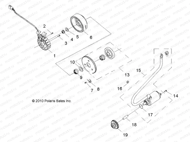 ENGINE | ENGINE, STARTING MOTOR - R15YAV17AA/AF/BA/BF (49RGRSTARTINGMTR11RZR170)