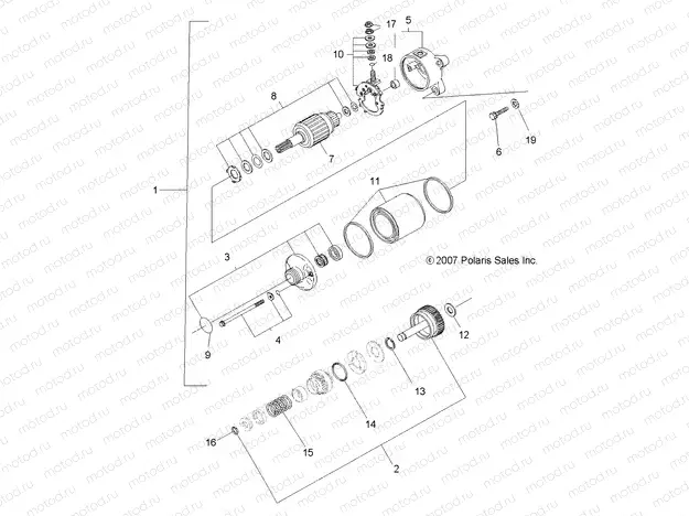 ENGINE | ENGINE, STARTING SYSTEM - A08BA50FA (49ATVSTARTER08SP500)