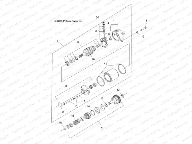 ENGINE | ENGINE, STARTING SYSTEM - A09BA50FA (49ATVSTARTER09TB)