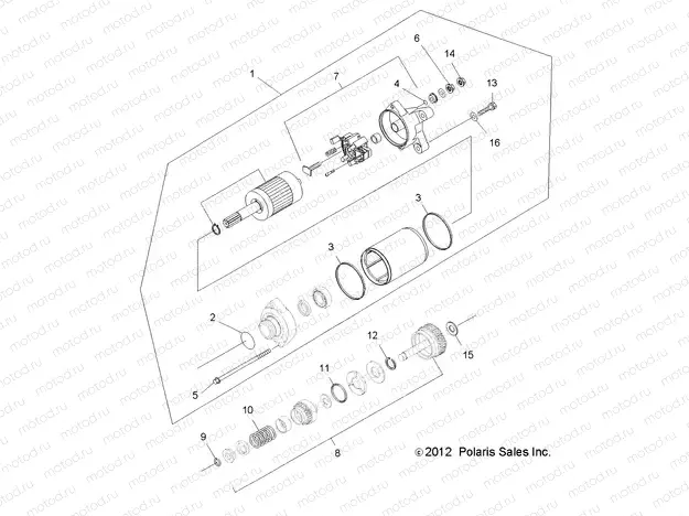 ENGINE | ENGINE, STARTING SYSTEM - A13MB46TH (49ATVSTARTER12400)