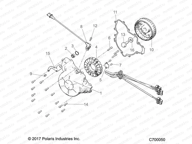ENGINE | ENGINE, STATOR AND FLYWHEEL - G21G4E99NW (C700050)