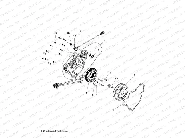 ENGINE | ENGINE, STATOR AND FLYWHEEL - Z15VFE99AT/AV/AP (49RGRSTATOR1510004)