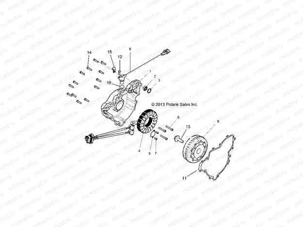 ENGINE | ENGINE, STATOR AND FLYWHEEL - Z16VDE99FM/NM (49RGRSTATOR14RZR1000)