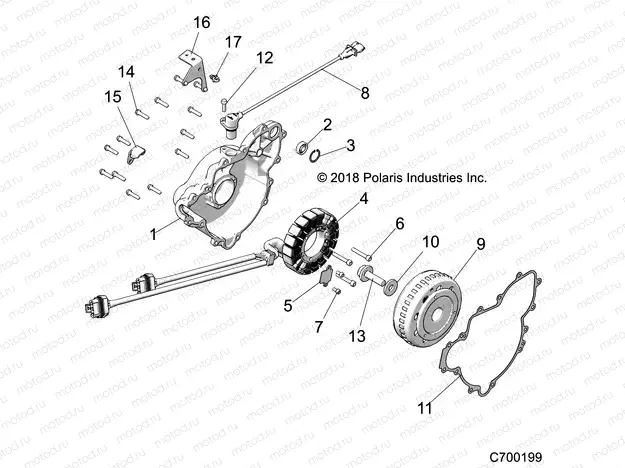 ENGINE | ENGINE, STATOR AND FLYWHEEL - Z20PAE92AC/BC/F92AC/LC (C700199)