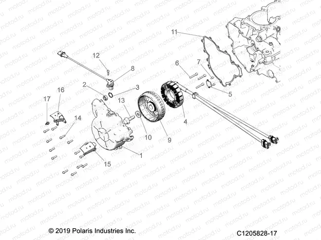 ENGINE | ENGINE, STATOR AND FLYWHEEL - Z20R4_92AC/BC/AE/BE/AK/BK/AR/BR/AH/BH/AT/BT/LE/LT/LC (C1205828-17)