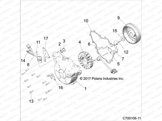 ENGINE | ENGINE, STATOR AND FLYWHEEL - Z20S1E99NG (C700106-11)