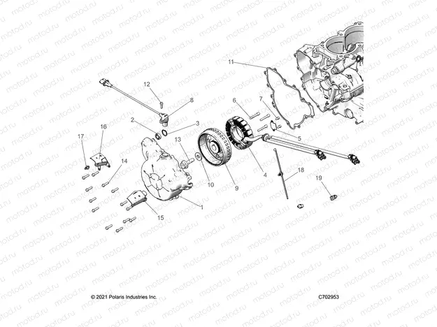 ENGINE | ENGINE, STATOR AND FLYWHEEL - Z22GAE92AJ/BJ/GAK92AP/BP/GAV92AP/BP (C702953)