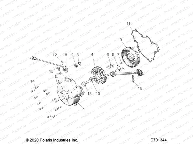 ENGINE | ENGINE, STATOR AND FLYWHEEL - Z22NAK99AK/AR/BK/BR/NAV99AK/AR/BK/BR (C701344)