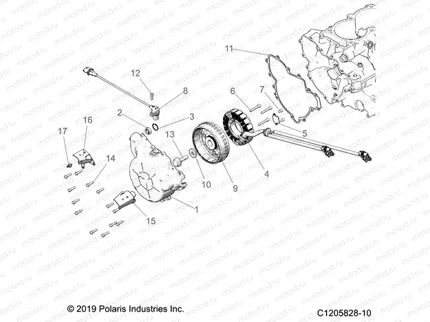 ENGINE | ENGINE, STATOR AND FLYWHEEL - Z22RAC92AF (C1205828-10)