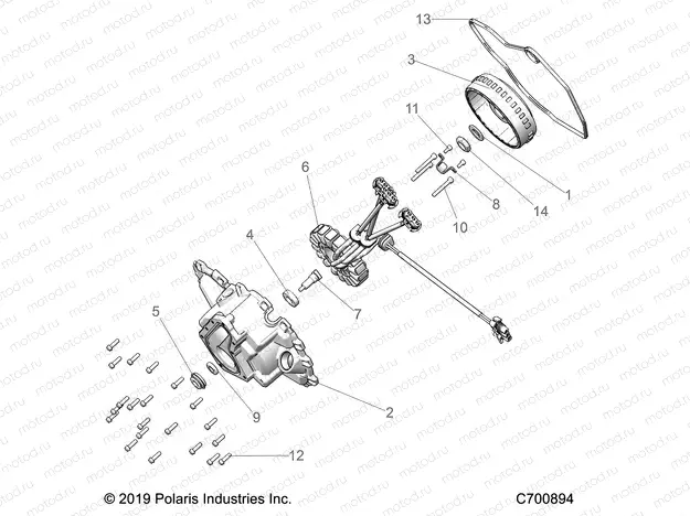 ENGINE | ENGINE, STATOR COVER and FLYWHEEL - R20MAE57D7 (C700894)