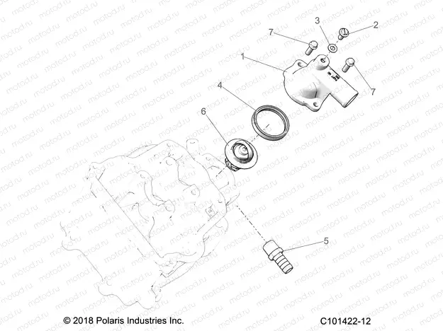 ENGINE | ENGINE, THERMOSTAT and COVER - A19SEA50B1/B7/SEE50B7/B3/SEG50B4