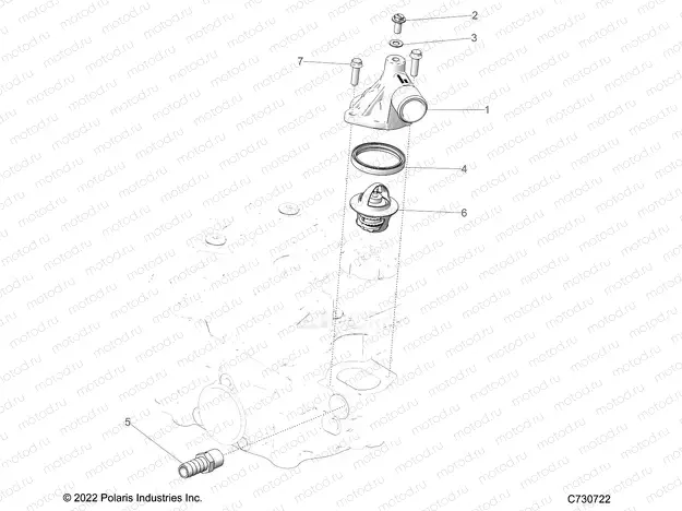 ENGINE | ENGINE, THERMOSTAT and COVER - R23MAE57DX (C730722)