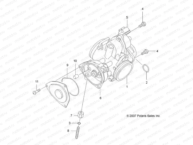 ENGINE | ENGINE, THROTTLE BODY - A08DN50EA (49ATVTHROTTLEBODY08SP500EFI)