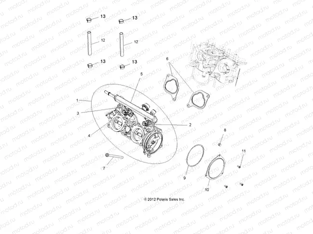 ENGINE | ENGINE, THROTTLE BODY - A13DN8EFW (49ATVTHROTTLEBODY13SPXP850)