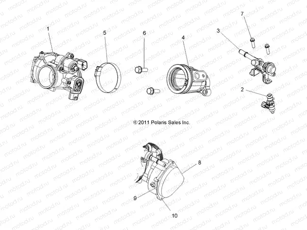 ENGINE | ENGINE, THROTTLE BODY and FUEL RAIL - A15DAH57EJ (49RGRTHROTTLEBODY12RZR570)