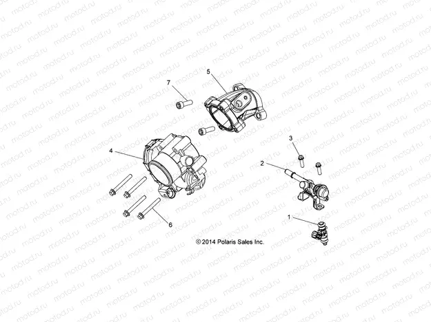 ENGINE | ENGINE, THROTTLE BODY and FUEL RAIL - A15SWE57FA (49ATVTHROTTLEBODY15570MD)