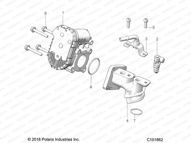 ENGINE | ENGINE, THROTTLE BODY and FUEL RAIL - A19HAA15N7 (C101862)