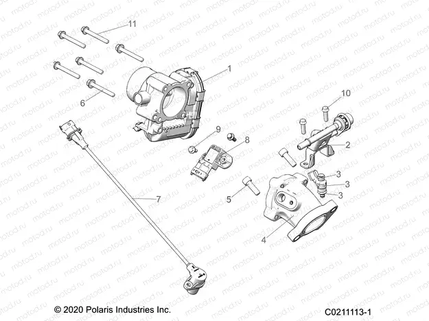 ENGINE | ENGINE, THROTTLE BODY and FUEL RAIL - A20SUE57D5 (C0211113-1)