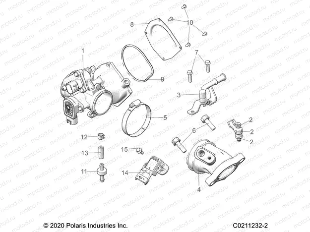 ENGINE | ENGINE, THROTTLE BODY and FUEL RAIL - A22SEA57A1/A3/A5/A9 (C0211232-2)