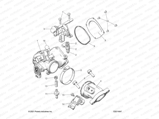 ENGINE | ENGINE, THROTTLE BODY and FUEL RAIL - A22SJE57AX (C0211647)