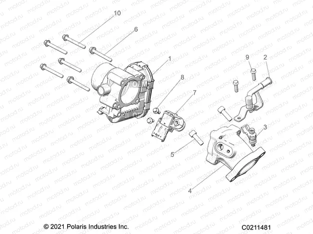 ENGINE | ENGINE, THROTTLE BODY and FUEL RAIL - A23SEA57F1/T57C1/C2/F1 (C0211481)