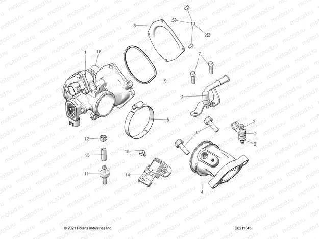 ENGINE | ENGINE, THROTTLE BODY and FUEL RAIL - A23SHE57AL/AS (C0211645)
