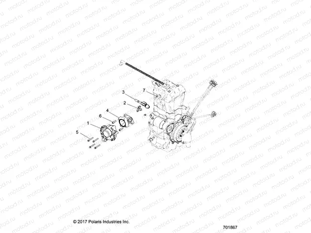 ENGINE | ENGINE, THROTTLE BODY and FUEL RAIL - R19RNA57B1/B9/EBX (701867)