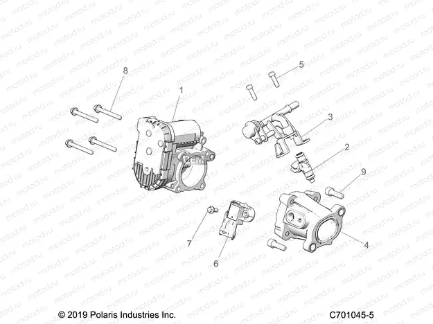 ENGINE | ENGINE, THROTTLE BODY AND FUEL RAIL - Z20CHA57A2/E57AM (C701045-5)
