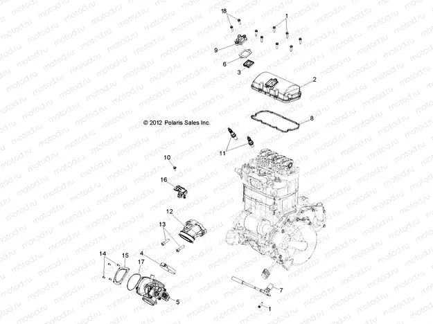 ENGINE | ENGINE, THROTTLE BODY and VALVE COVER - R13XE76AD/EAI (49RGRTHROTTLEBODY13RZR)